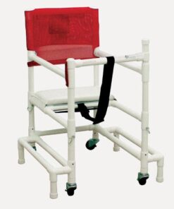 Walker PVC w/Ht Adj Arms & Seat-Standard w/Outriggers