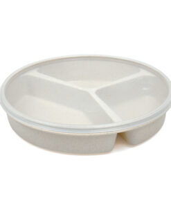 Scoop Dish Partitioned w/Lid Sandstone
