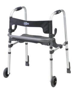Clever-Lite Walker w/Seat & Push-Down Brakes