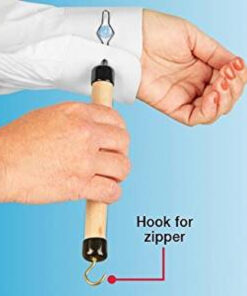 Button Hook / Zipper Aid Wooden Handle
