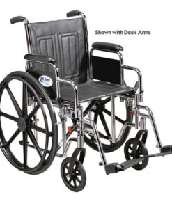 Wheelchair Std. 16  Fixed Arms w/Swingaway Footrests