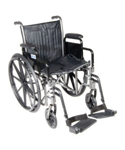 Wheelchair Econ Rem Desk Arms 20  w/SF   Dual Axle K1/K2