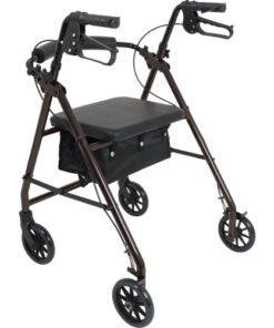 Aluminum Rollator w/Loop Brake Black  4-Wheel