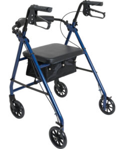 Aluminum Rollator w/Loop Brake Blue  4-Wheel