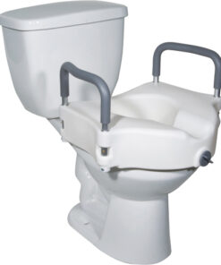 Raised Toilet Seat w/ Lock & Padded Removable Arms Retail
