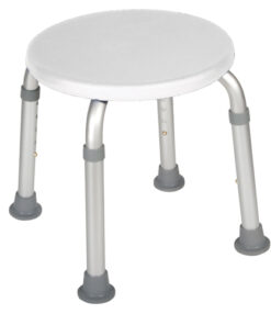 Bath Stool  - Round  White by Drive