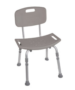 Shower Safety Bench W/Back - KD Tool-Free Asmy Grey  Case/4