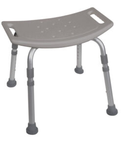 Shower Safety Bench W/O Back Tool-Free Assembly Grey Case/4