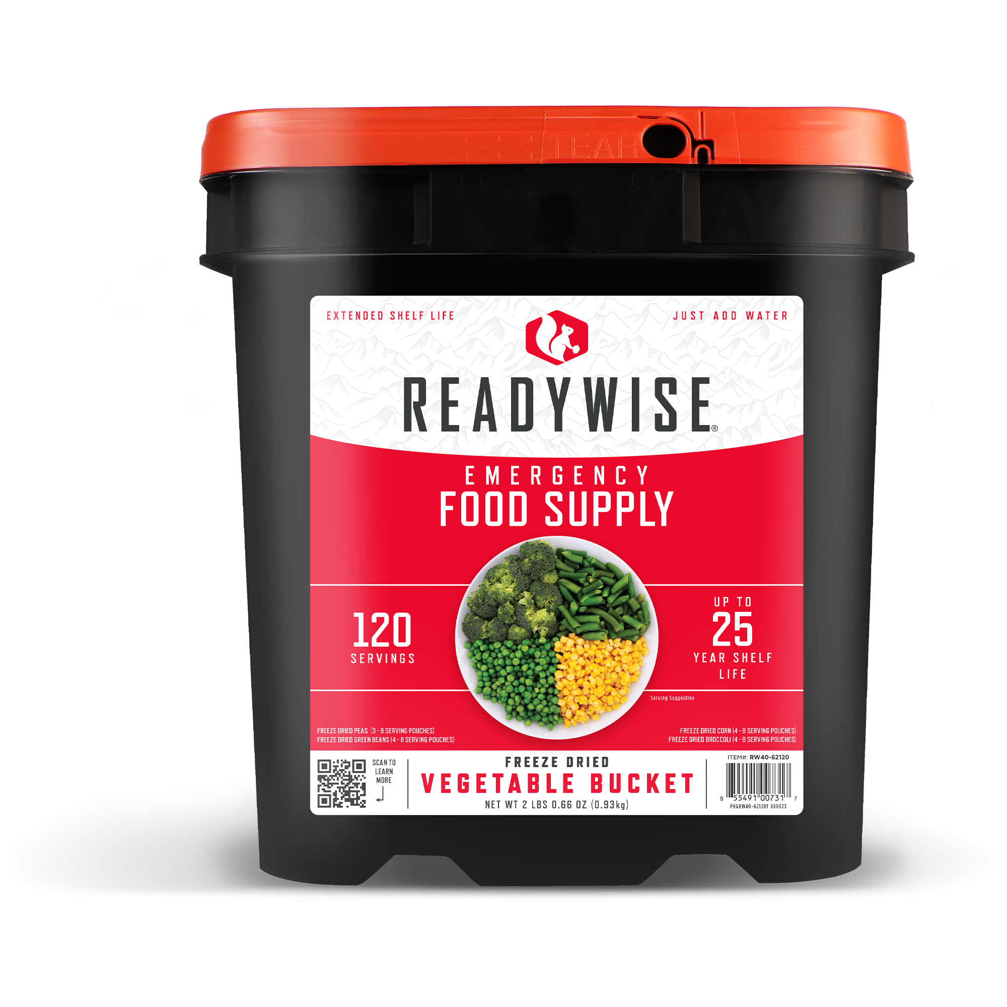 120 Serving Freeze Dried Vegetable Bucket