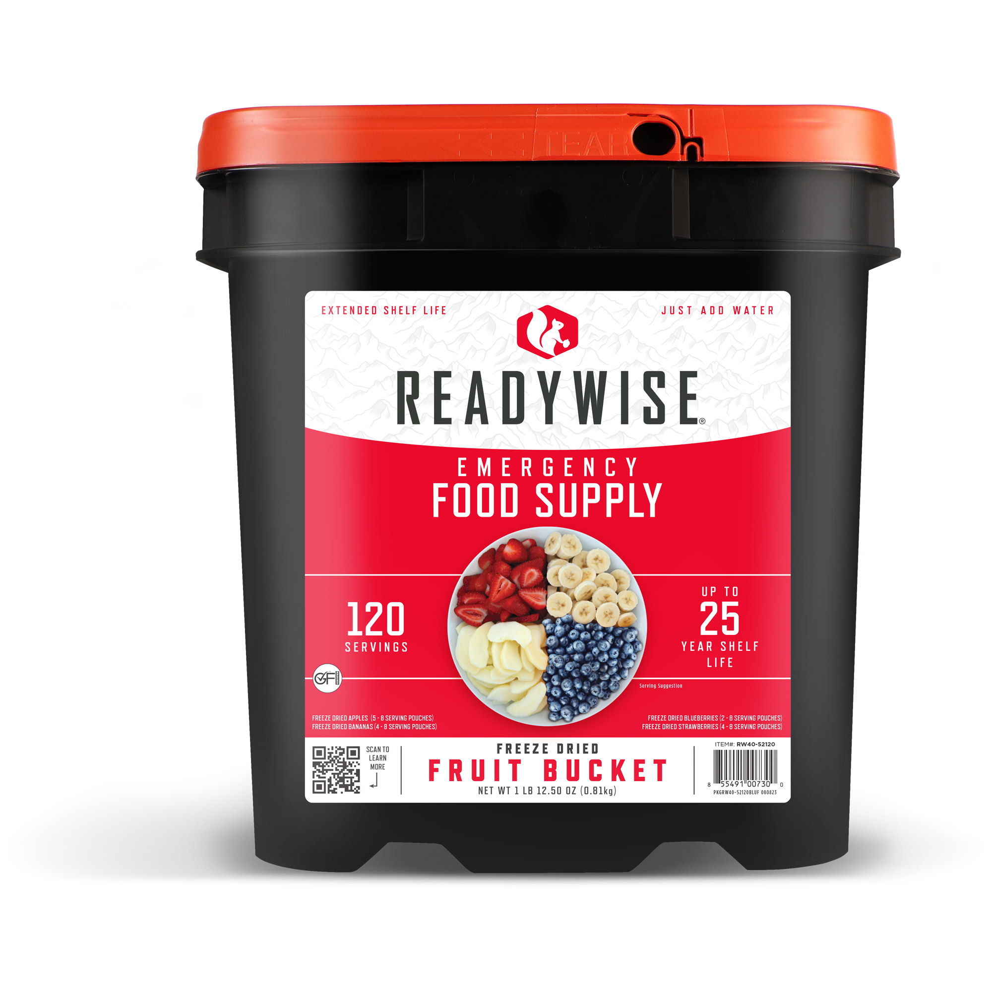 120 Serving Freeze Dried Fruit Bucket