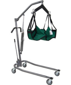 Patient Lift-Manual Silvr Vein w/6-Pt Cradle & Chains-Drive