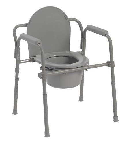 Commode Folding Steel 3-in-1 Non-Retail Carton (Drive) Each