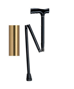 Folding Cane Pistol Grip  Adj. Bronze  32  - 37