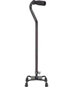 Quad Cane-Small Base Black with Foam Grip