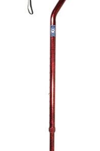 Offset Cane Alum w/Gel Grip Red Crackle