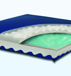 Gel Convoluted Foam Cushion 18  x 16  x 3   Navy