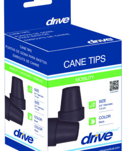 Cane Tips In Retail Box - Fits 7/8  Shaft  Pair  Grey