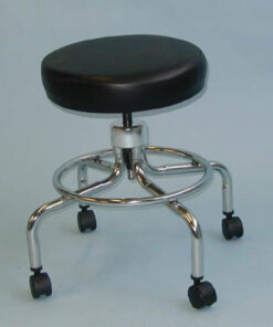 Classic Doctors Stool W/O Back W/ Foot Ring & Casters