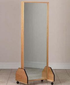 Portable Adult Single Mirror with Casters 27  W x 72  H