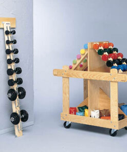 Wall Mounted Wood  Dumbbell Rack