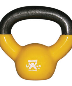 Kettlebell Vinyl Coated Weight Yellow  5lb  8  Diameter