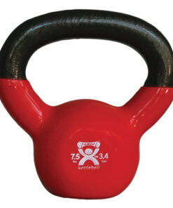 Kettlebell Vinyl Coated Weight Red  7.5lb  8  Diameter
