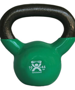 Kettlebell Vinyl Coated Weight Green  10lb  9  Diameter