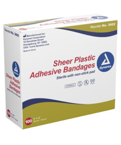 Adhesive Bandages Sheer Strips 3/8 x1-1/2  Sterile  Bx/100