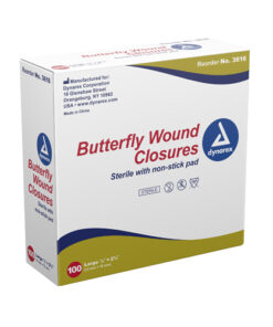 Adhesive Bandages Sterile Butterfly 1/2 x2-3/4  Bx/100