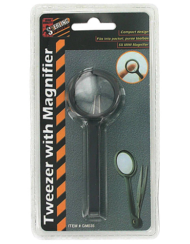 Forcep With Magnifier- 3 Retail Pack