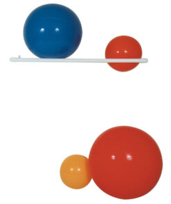 Wall Mount Rack 3 Ball PVC 64 L x 17 W x 3 H