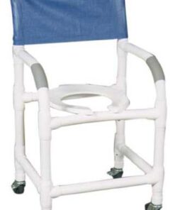 Shower Chair PVC w/Soft Seat & Folding Footrest