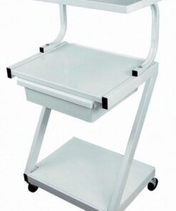 Z-Cart Steel 3-Shelf w/Drawer White