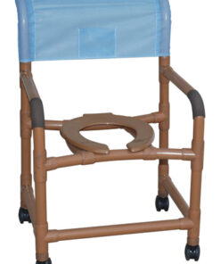 Shower Chair  Wide  Deluxe PVC Wood-Tone