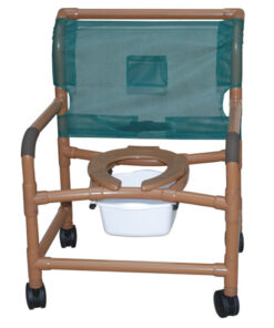 Shower Chair  X-Wide  PVC Deluxe  Wood-Tone