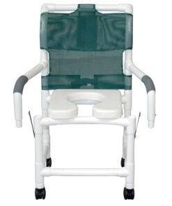 Shower Chair w/Soft Seat Dlx Elongated  Dual Drop Arm