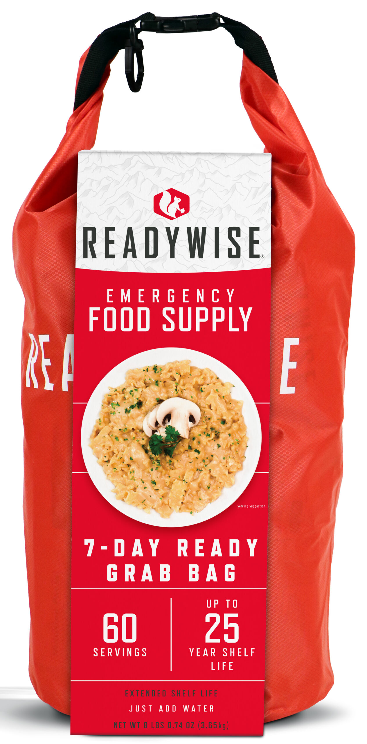 7 Day Emergency Dry Bag 60 Servings Breakfast and Entrée Grab and Go