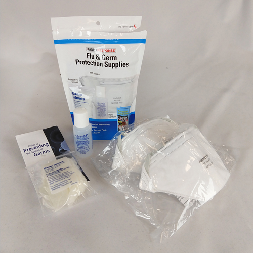 N95 Masks - Germ Protection Ki (2 Masks 1 Hand San 1pr Glv)