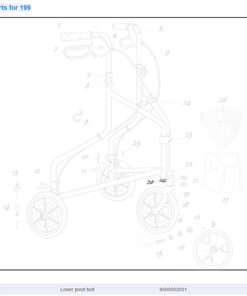 Bolt only for 3 Wheel Rollator