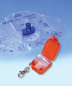 Adsafe CPR Face Shield Plus w/Mouthpc & 1-Way Valve Orange