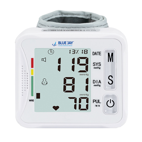 Wrist Blood Pressure Unit with Case Blue Jay Brand