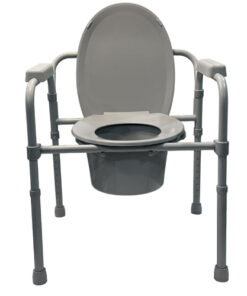 Convenient Commode Folding Steel Commode - Elongated Cs/3