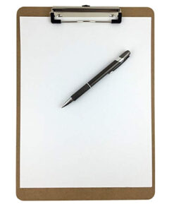 Clipboard  9 x 12Ã   Hardboard Low Profile Clip