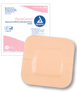 DynaLevin Bordered Foam 4 x4  Waterproof Adh Dressing Bx/10