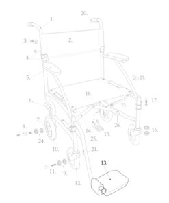 Footrest for DFL19BL  Blue Pair
