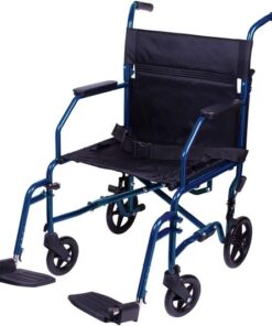 Transport Chair  19   Steel Metallic Blue  Folding
