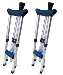 Carex Folding Crutches  Pair Universal Size