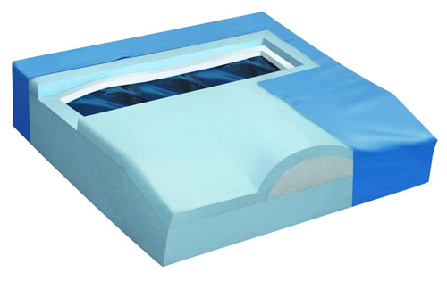 Titanium Gel / Foam Wheelchair Cushion 16 x 16 x 3.5