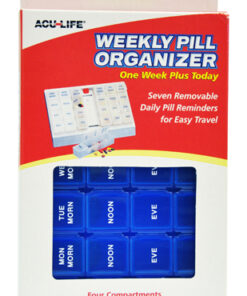 Pill Organizer Weekly w/28 Com One Week Plus Today'  Blue