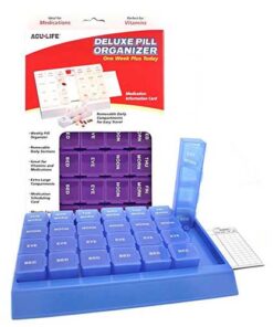 Deluxe Pill Organizer w/28 Com One Week Plus Today'